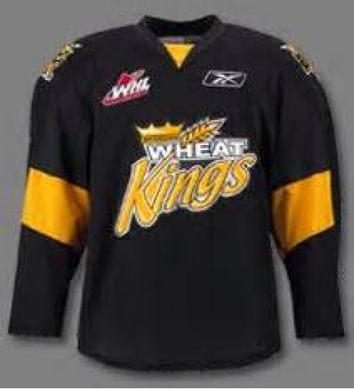 Custom WHL Brandon Wheat Kings Home Hockey Jersey Black